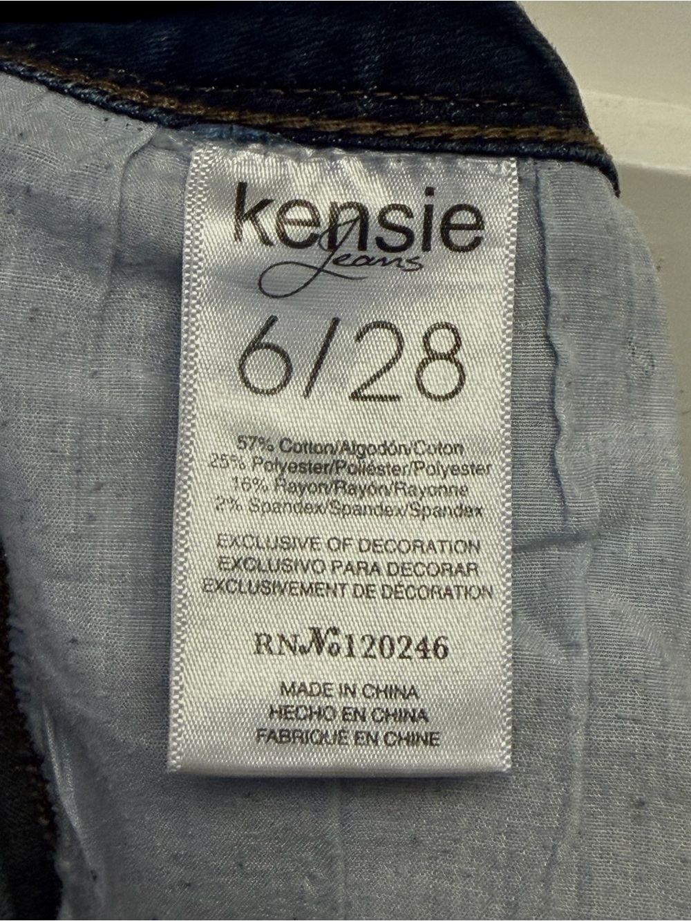 Kensie Women's Distressed Medium Blue Skinny Jeans - Picture 5 of 6